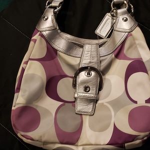 Purple Coach purse